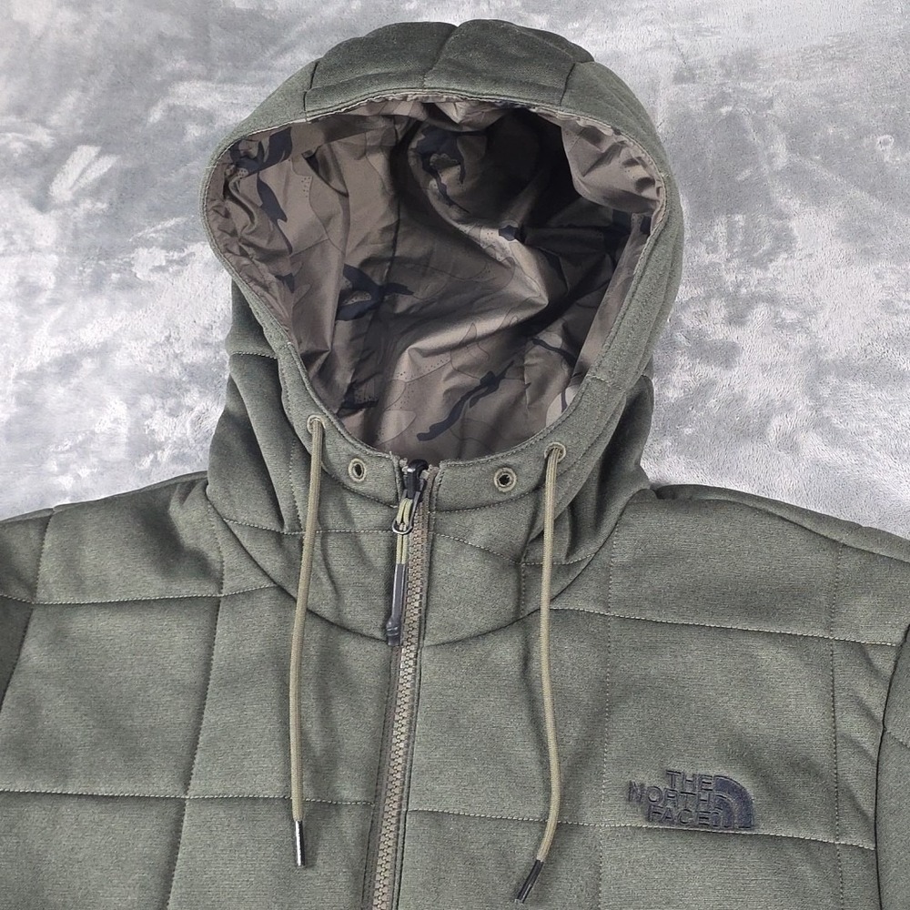 North Face Reversible Jacket Camo Army Green Men's Size US L - Picture 4 of 11